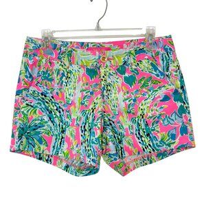 Lilly Pulitzer Alligator Gator SNAP BACK CALLAHAN SHORTS Chinos women's size 2